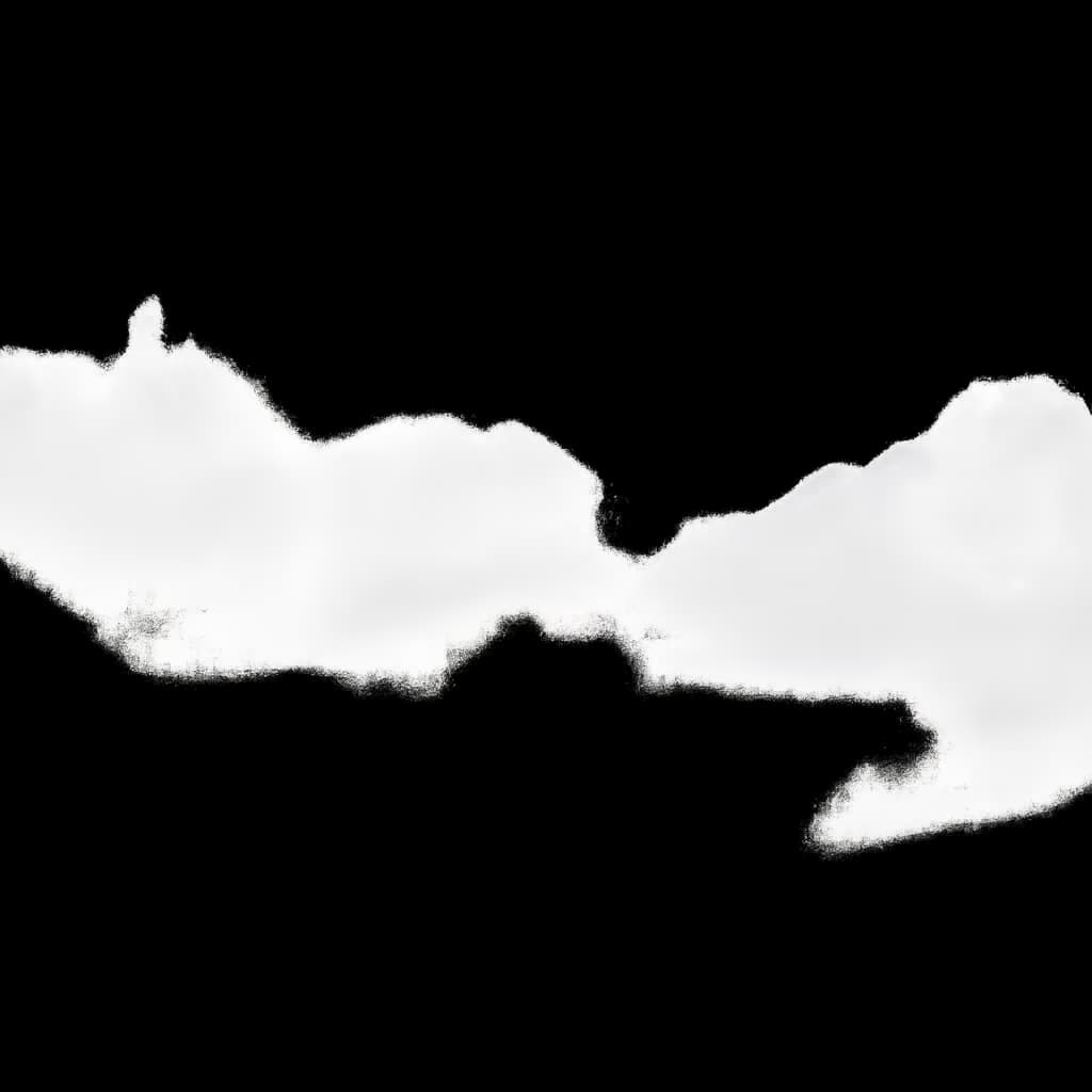 Soft white clouds on a light background, decorative visual for website design